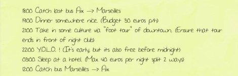 NB: Here "foot tour" was basically code word for "too broke to take a taxi lol